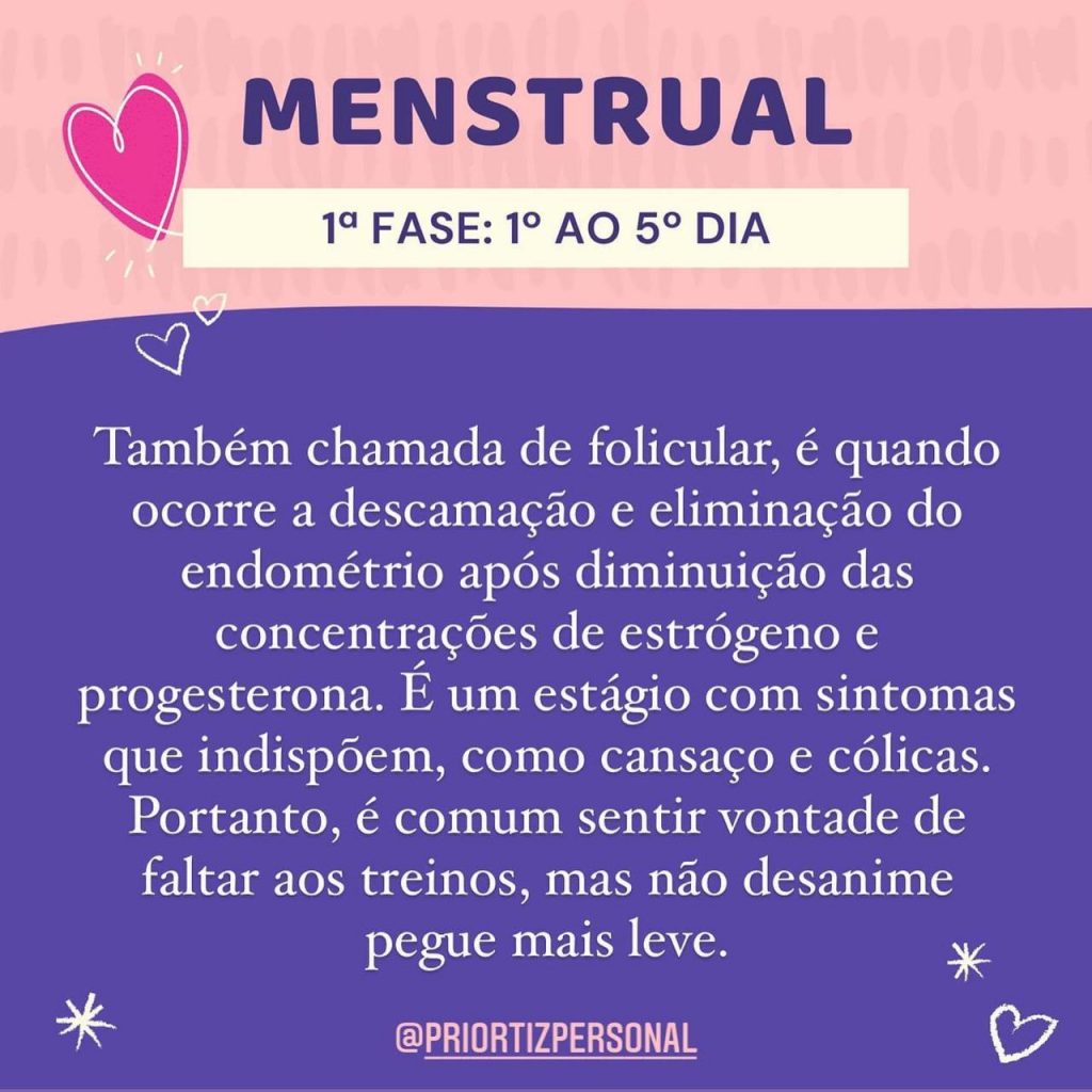 menstruação e treino