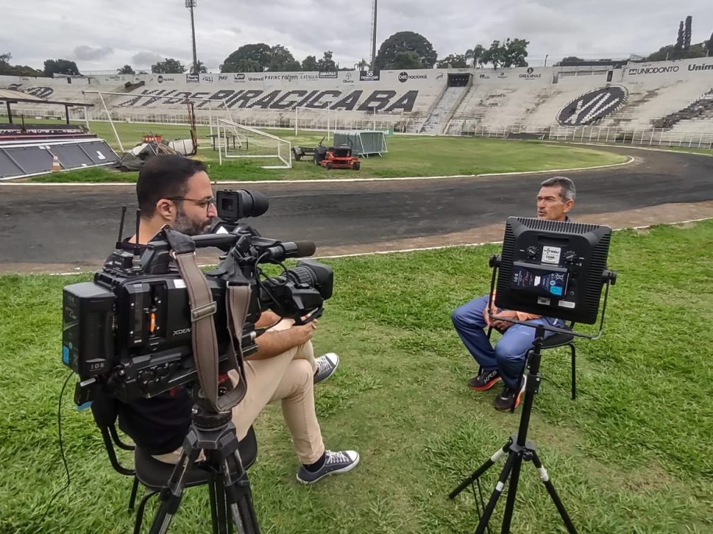 Gilberto Pedroso Ramos é entrevistado pelo Globo Esporte
