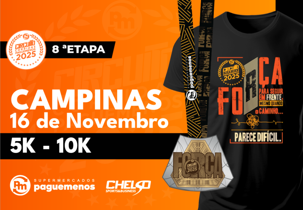 Circuito Pague Menos, etapa de Campinas: inscreva-se e participe!